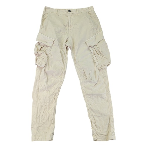 Stone Island Cargo Pants Beige Cotton Blend Men's 31 Made in Italy